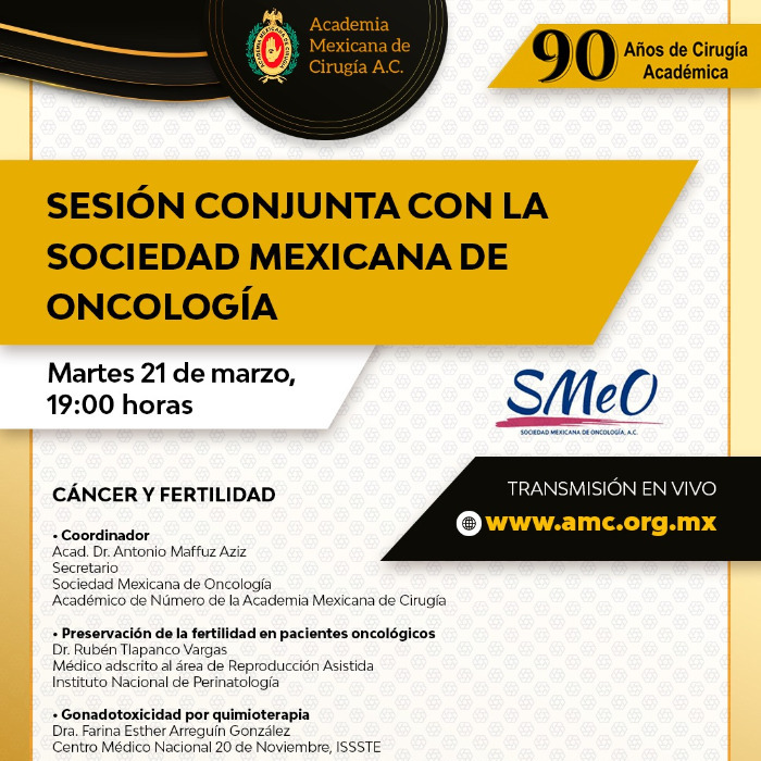 Sesión Conjunta con la Sociedad Mexicana de Oncología