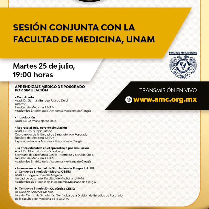 Sesión Conjunta con la Facultad de Medicina, UNAM