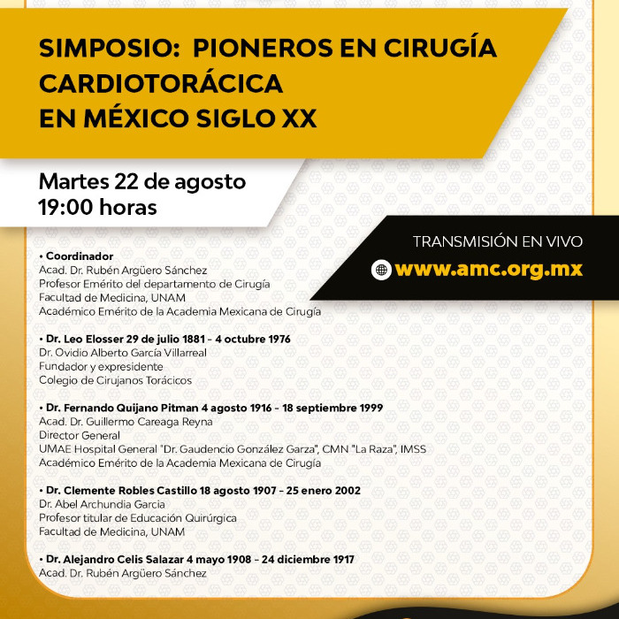Pioneros en Cirugía Cardiotorácica en México Siglo XX