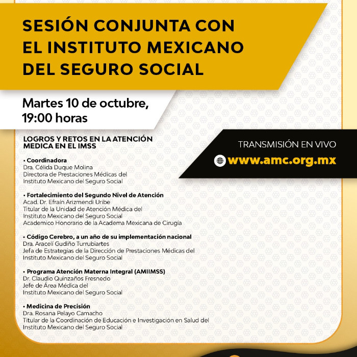 Sesión Conjunta con el Instituto Mexicano del Seguro Social