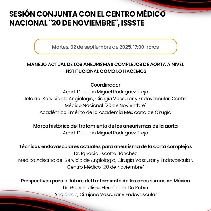 Sesión Conjunta con el Centro Médico Nacional 20 de Noviembre, ISSSTE